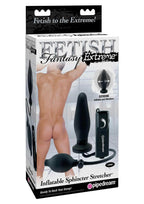 Fetish Fantasy Extreme Vibrating Inflatable Sphincter Stretcher Butt Plug with Wired Remote Control - Black