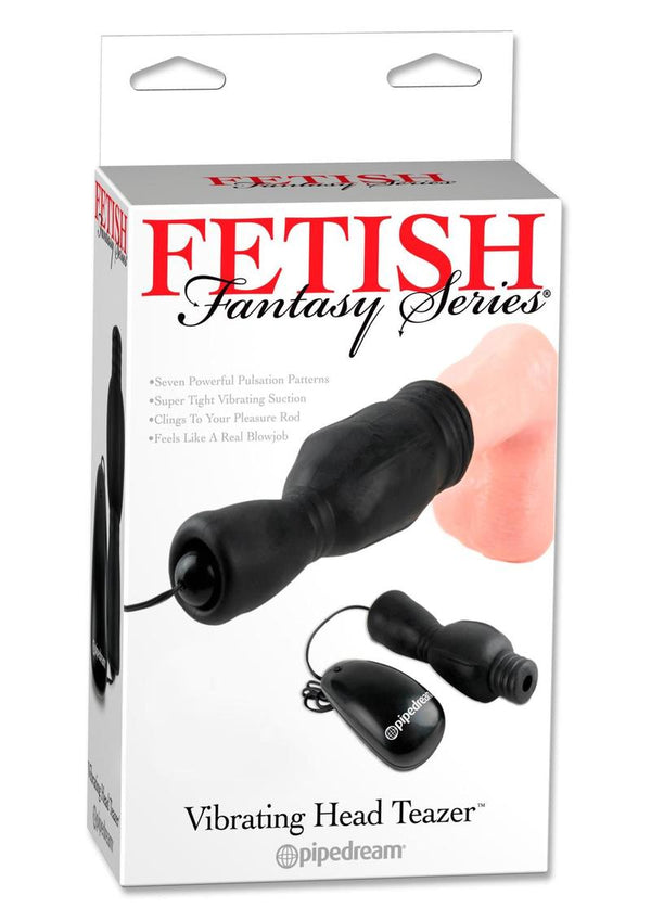 Fetish Fantasy Series Vibrating Head Teazer Sleeve with Bullet and Wired Remote Control - Black