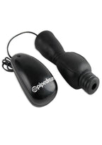 Fetish Fantasy Series Vibrating Head Teazer Sleeve with Bullet and Wired Remote Control - Black