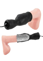 Fetish Fantasy Series Vibrating Head Teazer Sleeve with Bullet and Wired Remote Control - Black