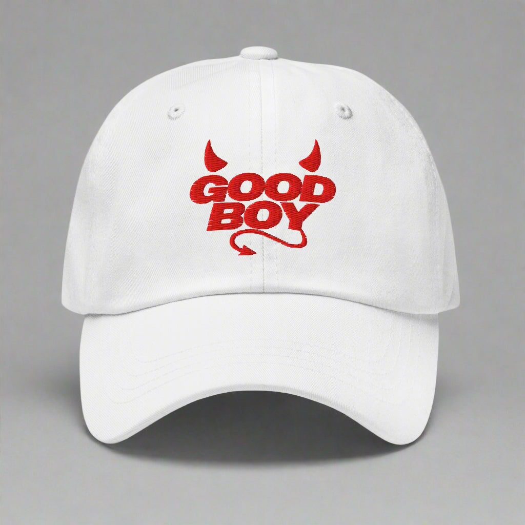 Good Boy Dad Hat by yes homo - White