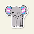 Transgender Elephant Pride Sticker