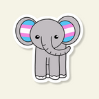 Transgender Elephant Pride Sticker