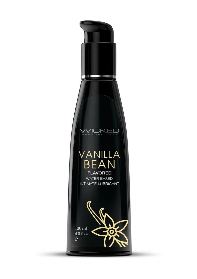 Wicked Aqua Water Based Flavored Lubricant Vanilla Bean 4oz