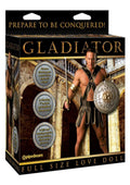 Gladiator Full Size Vibrating Inflatable Love Doll with Dildo and Wired Remote Control - Vanilla