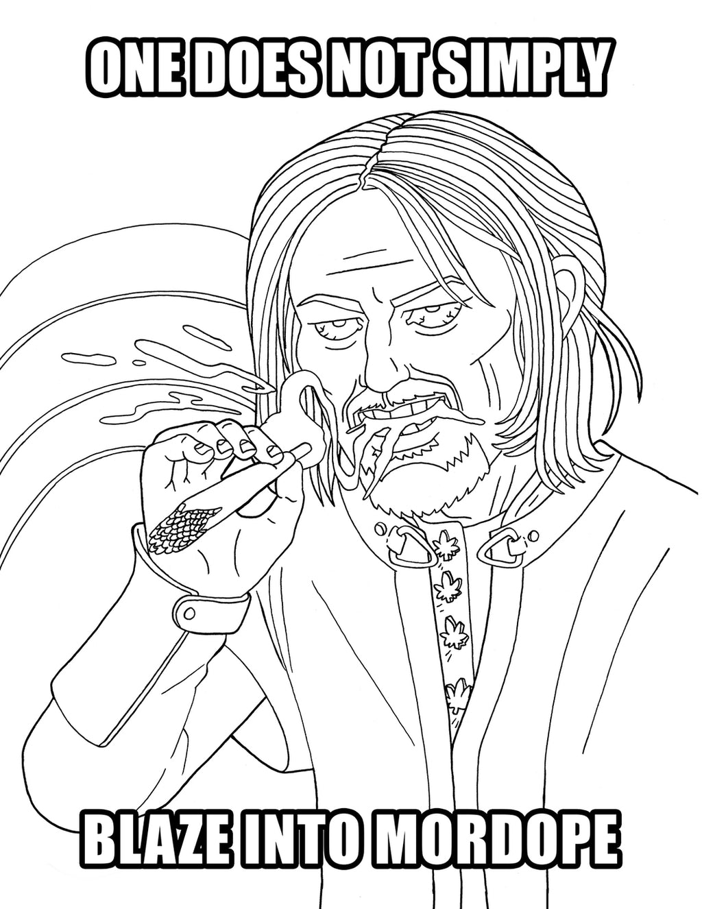 Lord of the Smoke Rings Stoner Parody Coloring Book