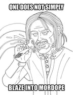 Lord of the Smoke Rings Stoner Parody Coloring Book
