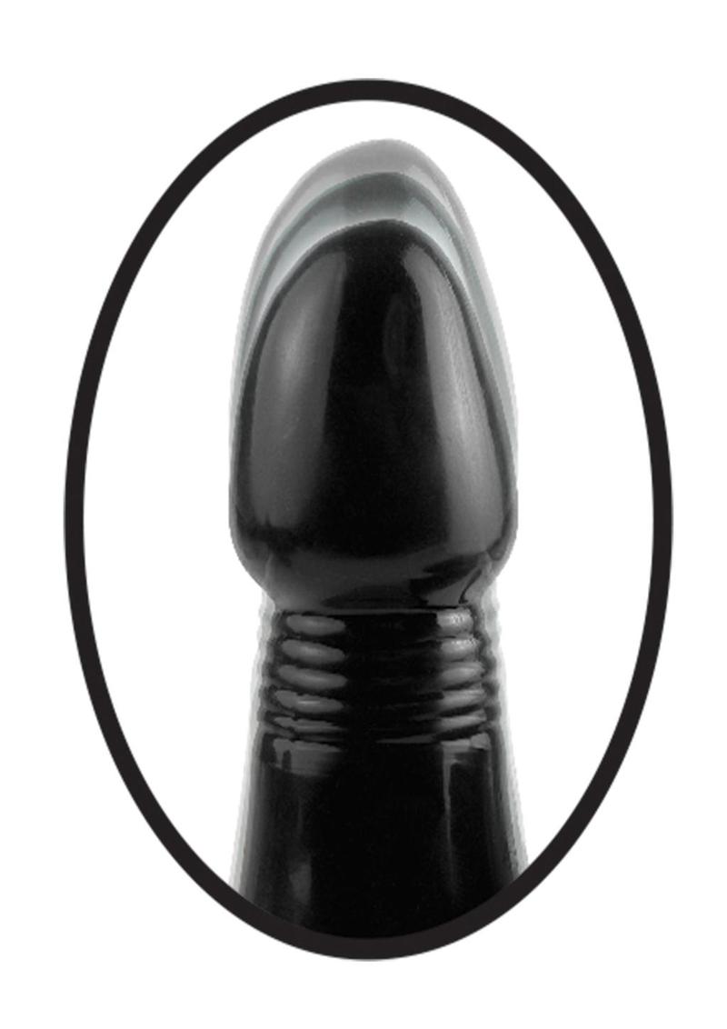 Anal Fantasy Collection Silicone Vibrating Anal Probe with Wired Remote Control - Black