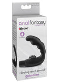 Anal Fantasy Collection Vibrating Reach Around Silicone Prostate Massager - Black