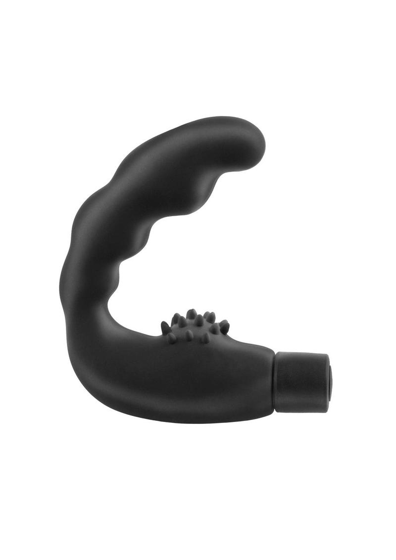 Anal Fantasy Collection Vibrating Reach Around Silicone Prostate Massager - Black