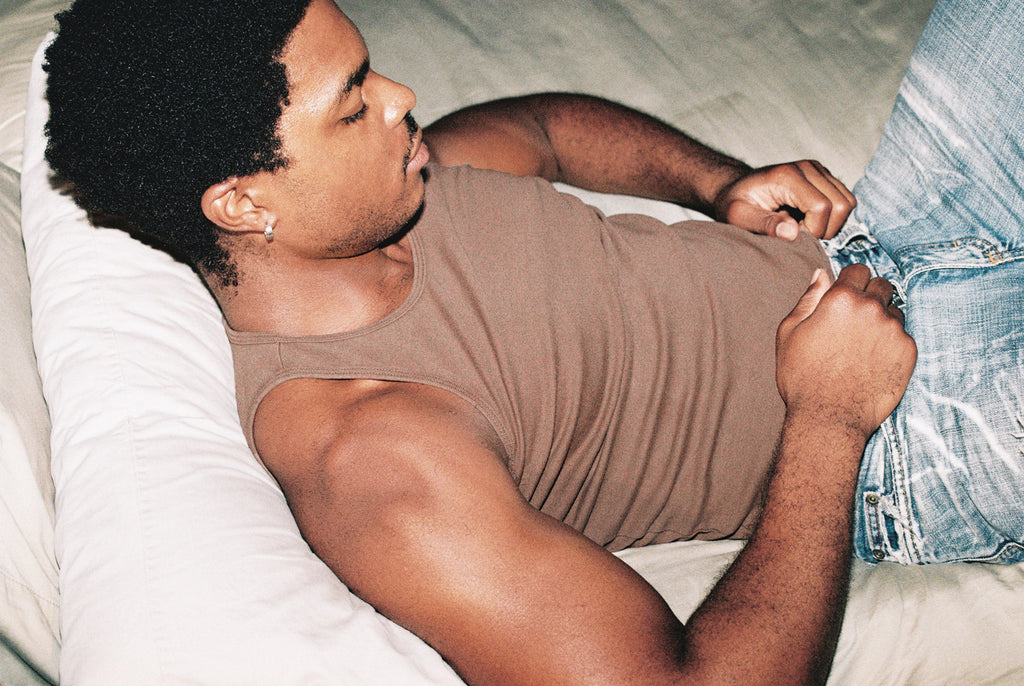 Dominic Albano Ribbed Cotton Tank - Chocolate