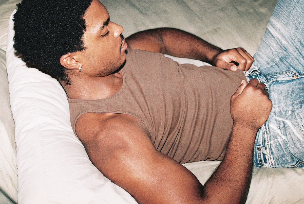 Dominic Albano Ribbed Cotton Tank - Chocolate
