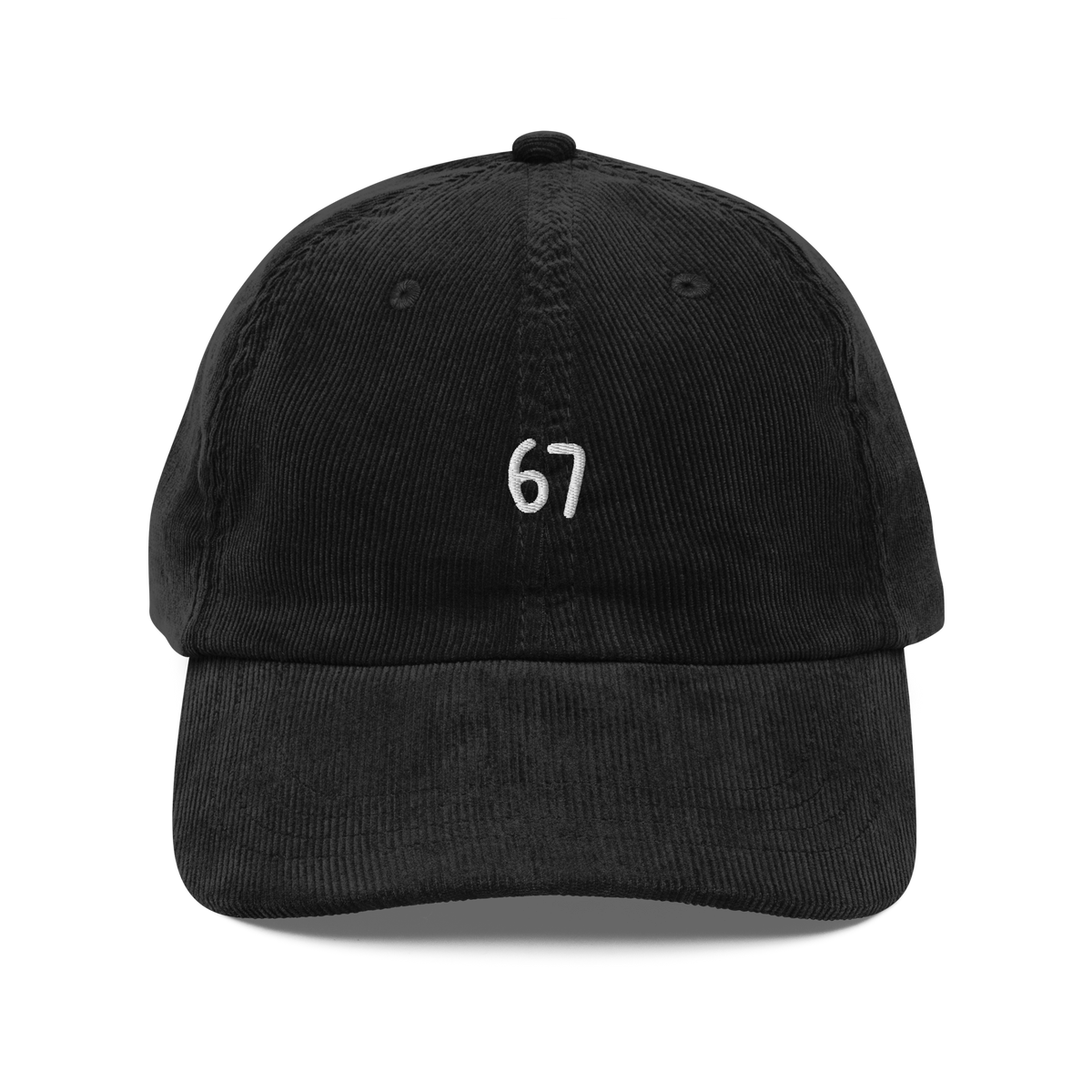 67 Embroidered Corduroy Hat - Six Seven
