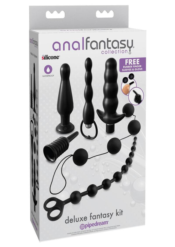 Anal Fantasy Collection Silicone Deluxe Fantasy Kit - Black