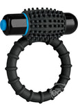 OptiMALE Silicone Vibrating Cock Ring with Bullet - Black