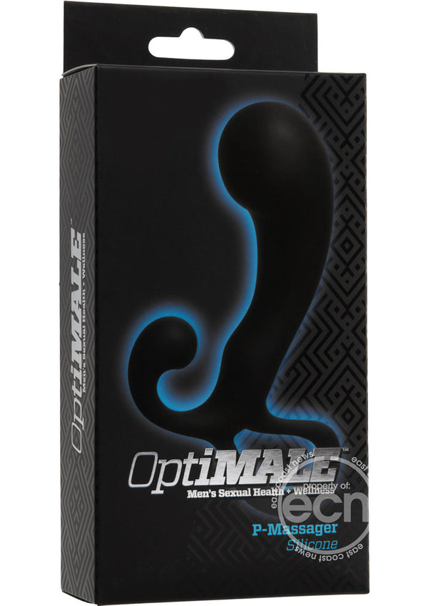 OptiMALE P-Massager Silicone Prostate Massager - Black