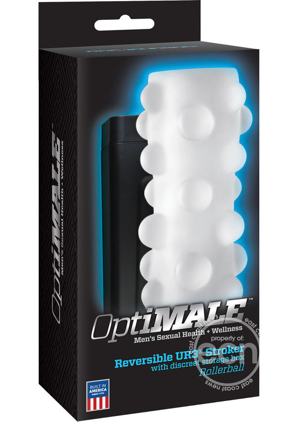 OptiMALE Rollerball Reversible Ultraskyn Masturbator - Frost