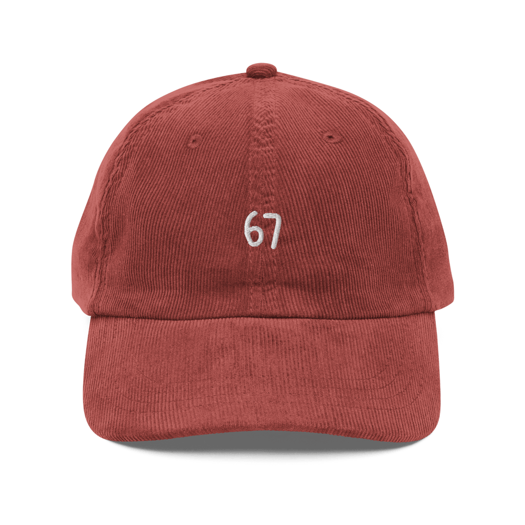 67 Embroidered Corduroy Hat - Six Seven