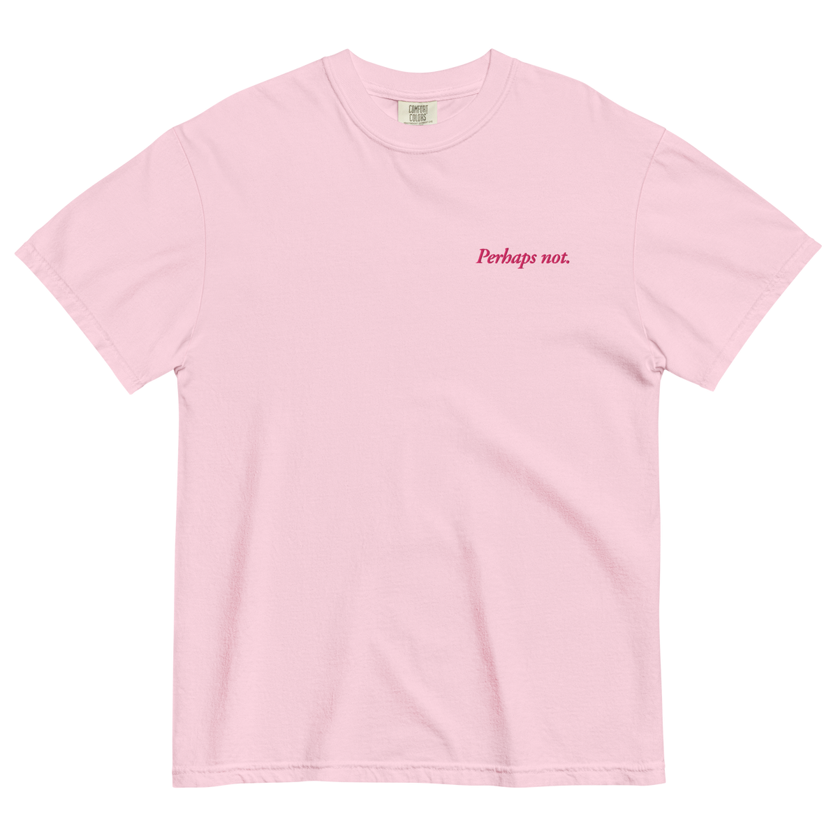 Perhaps Not. Embroidered T-Shirt