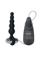 Booty Call Booty Shaker Silicone Vibrating Butt Plug with Wired Remote Control - Black
