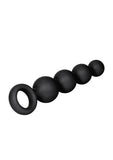 Booty Call Booty Vibro Kit Silicone Vibrating Butt Plug and Anal Beads with Bullet and Wired Remote Control - Black