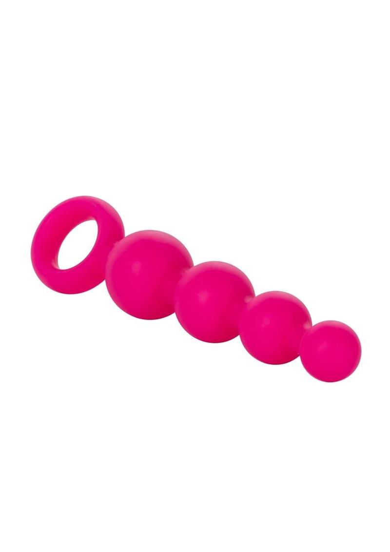 Silicone Booty Anal Beads - Pink