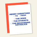 To/From the Jews & Atheists | Funny Holiday & Christmas Greeting Card