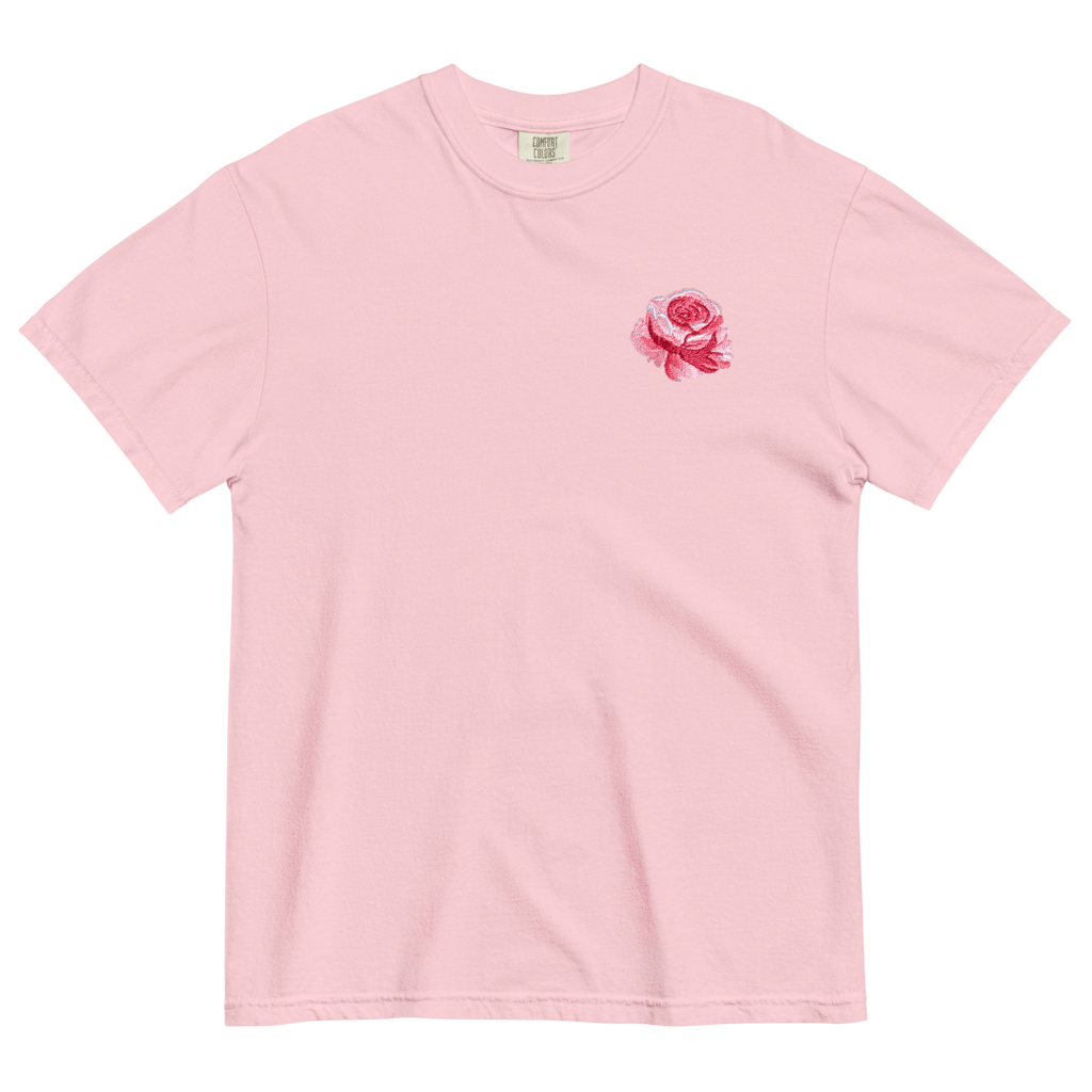 Rose Flower Embroidered Shirt