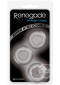 Renegade Super Stretchable Intensity Cock Rings (Set of 3) - Clear