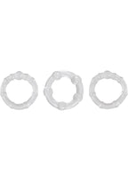 Renegade Super Stretchable Intensity Cock Rings (Set of 3) - Clear