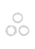 Renegade Super Stretchable Intensity Cock Rings (Set of 3) - Clear