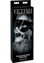 Fetish Fantasy Series Limited Edition Masquerade Mask & Ball Gag Set - Black