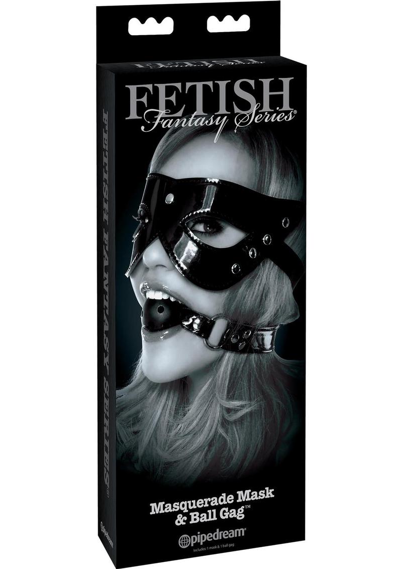 Fetish Fantasy Series Limited Edition Masquerade Mask & Ball Gag Set - Black