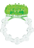 Color Pop Quickie Screaming O Vibrating Ring Silicone Cock Ring - Green