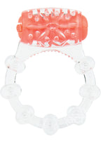 Color Pop Quickie Screaming O Vibrating Ring Silicone Cock Ring - Orange