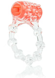 Color Pop Quickie Screaming O Vibrating Ring Silicone Cock Ring - Orange