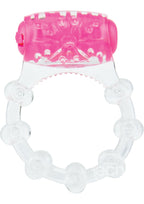 Color Pop Quickie Screaming O Vibrating Ring Silicone Cock Ring - Pink