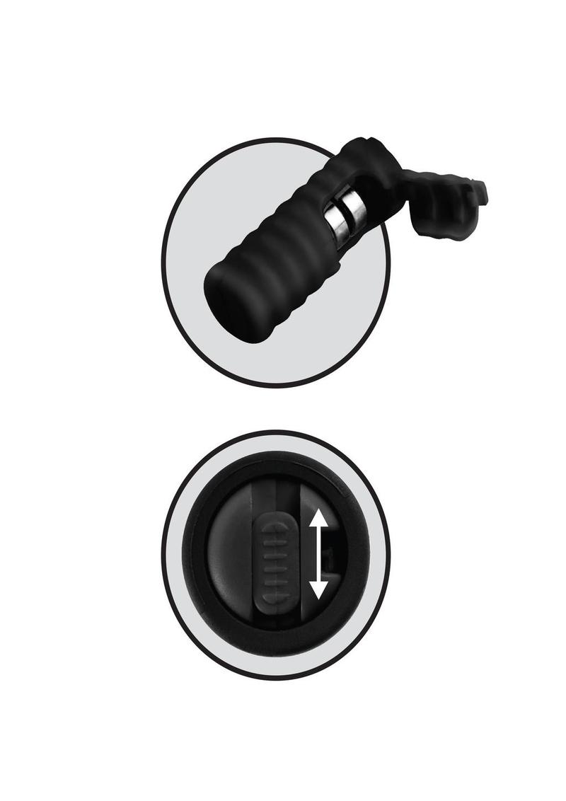 Fetish Fantasy Series Limited Edition Vibrating Silicone Nipple Lassos Black