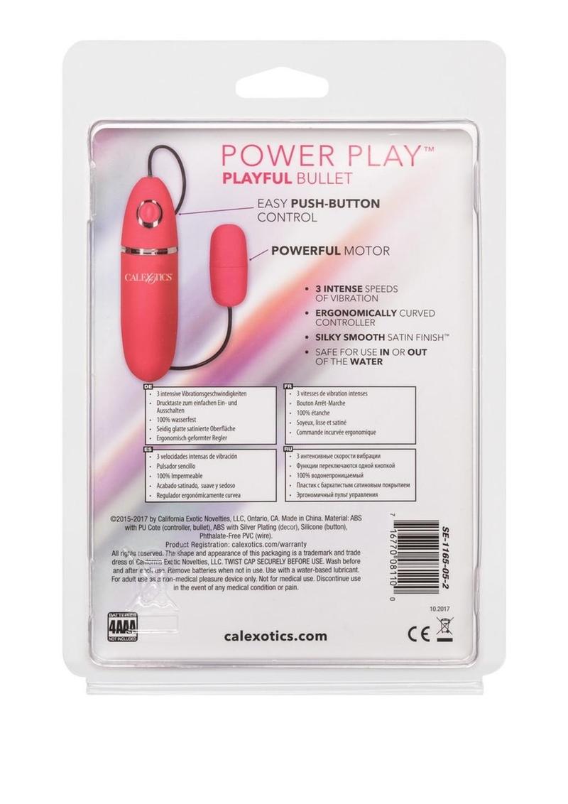 Power Play Playful Bullet with Wired Remote Control - Pink