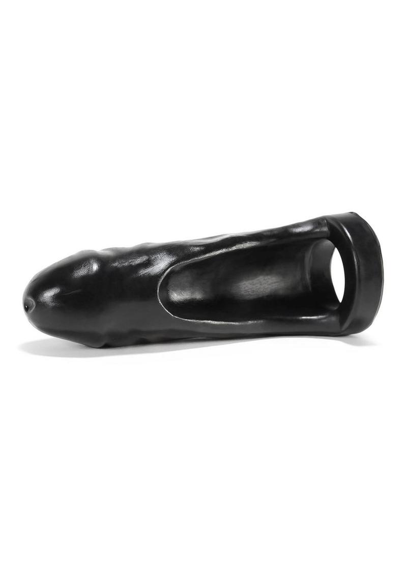 Oxballs Thug Penetrator Cock Ring Dildo 7in - Black