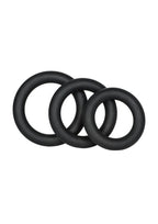 Dr. Joel Kaplan Silicone Support Rings Cock Ring (3 Piece Set) - Black