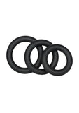 Dr. Joel Kaplan Silicone Support Rings Cock Ring (3 Piece Set) - Black