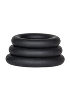 Dr. Joel Kaplan Silicone Support Rings Cock Ring (3 Piece Set) - Black