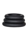 Dr. Joel Kaplan Silicone Support Rings Cock Ring (3 Piece Set) - Black