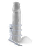Fantasy X-Tensions Vibrating Cock Cage 3in - Clear