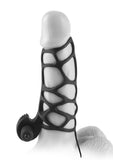 Fantasy X-Tensions Silicone Extreme Power Vibrating Cock Cage - Black