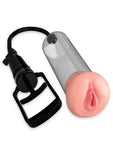 Pump Worx Fanta Flesh Pussy Penis Pump - Clear and Vanilla