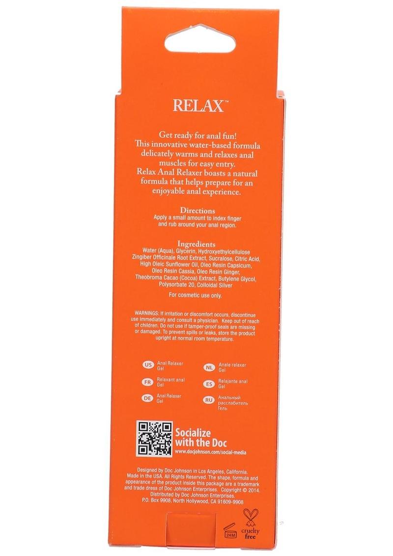 Relax Anal Relaxer For Everyone Water Based Lubricant (boxed) 2oz