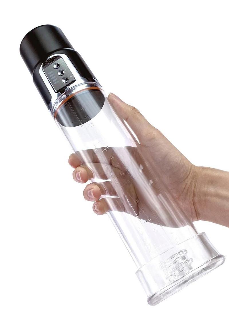 Renegade Powerhouse Rechargeable Penis Pump - Clear/Black