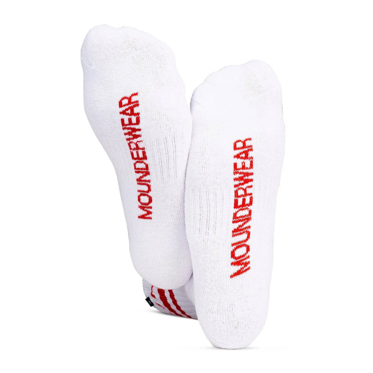Mounderwear Stripe Athletic Crew Socks Red
